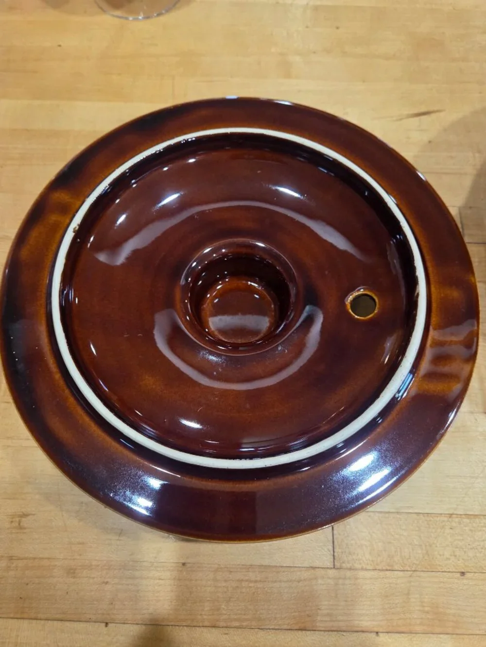 Vintage Hull Pottery Mirror Brown House 'N Garden Covered Casserole Dish 10 Inch